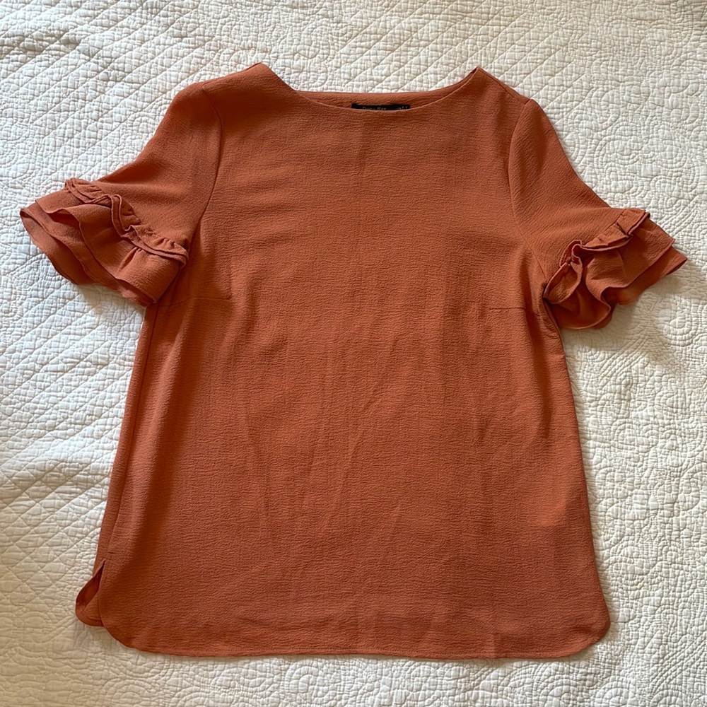 💙3/$30 Short sleeve Ruffle Blouse